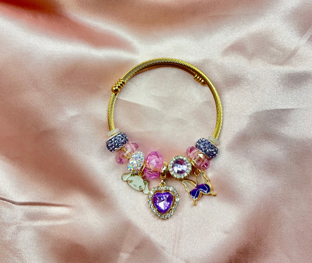 Crystal Heart Cinna Bangle