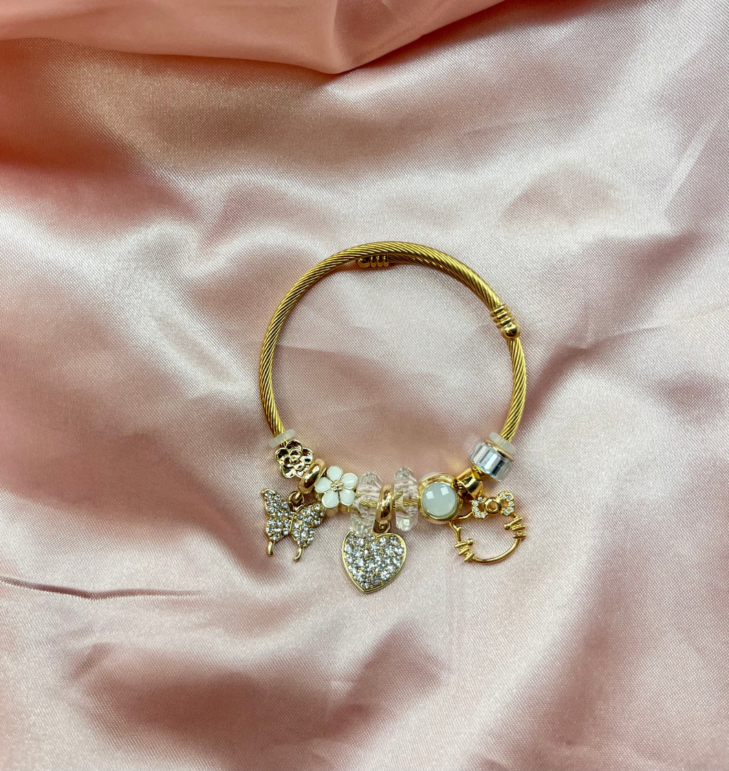 HK Butterfly Heart Bangle