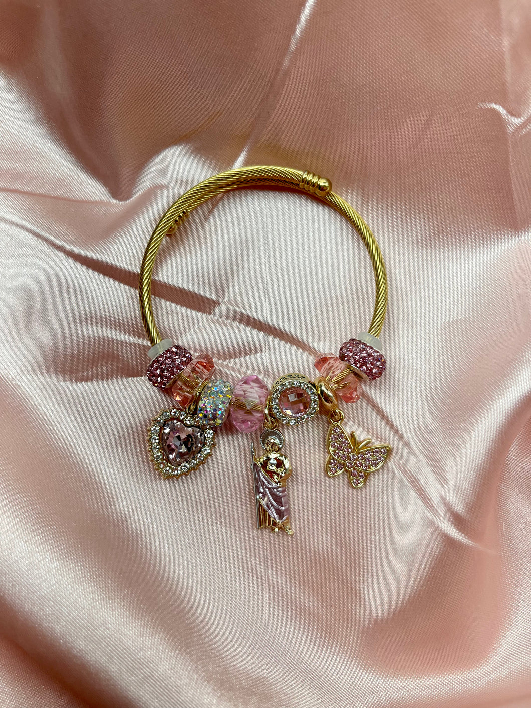 Pink Butterfly Bangle