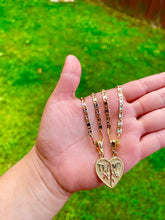 Load image into Gallery viewer, Gold Plated Breakable Heart Pendent w/ Gold Chains
