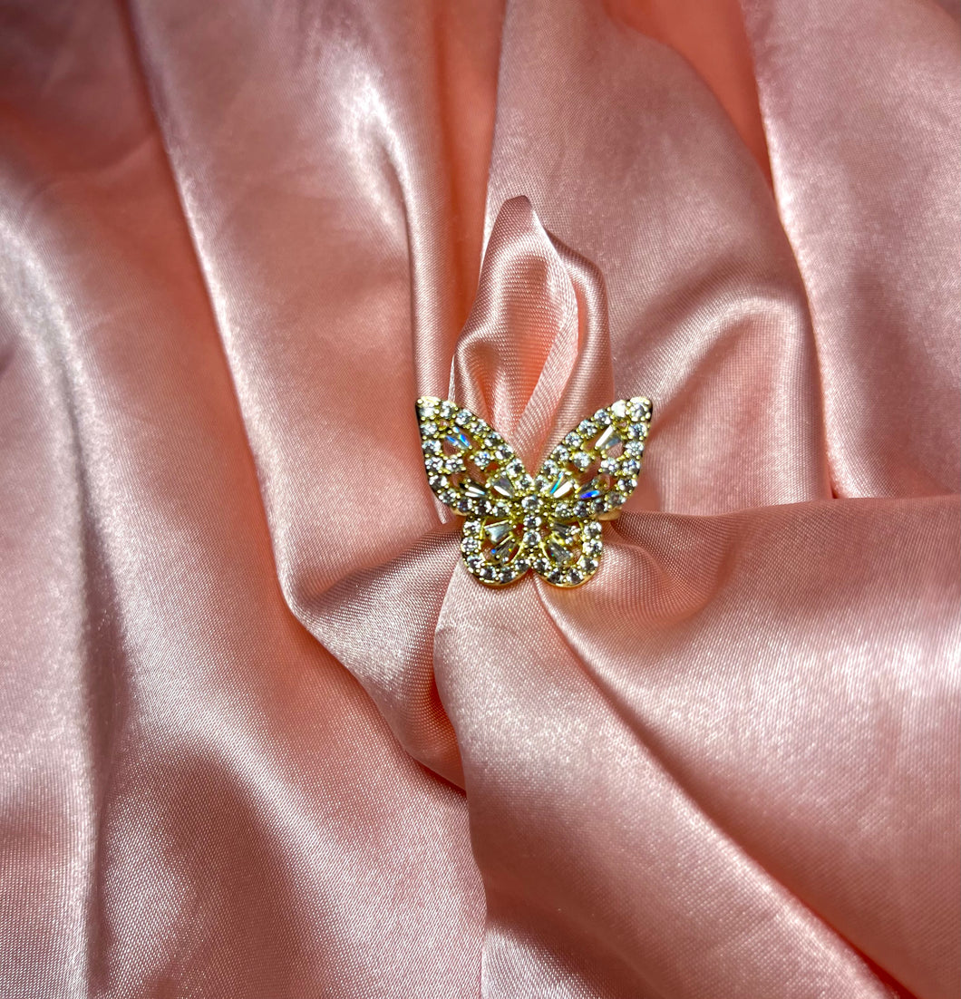 Crystal Butterfly Ring