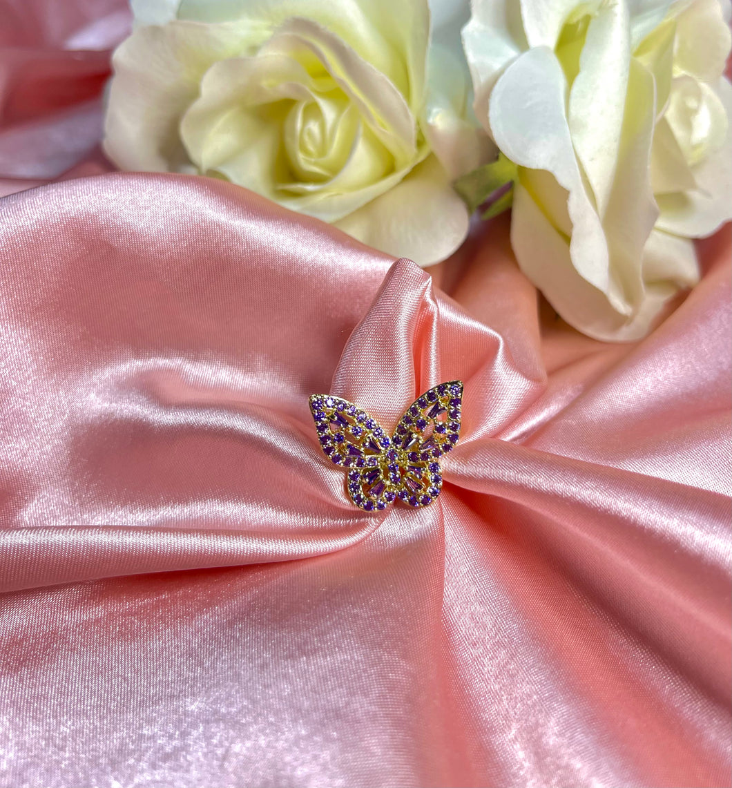 Crystal Butterfly Ring