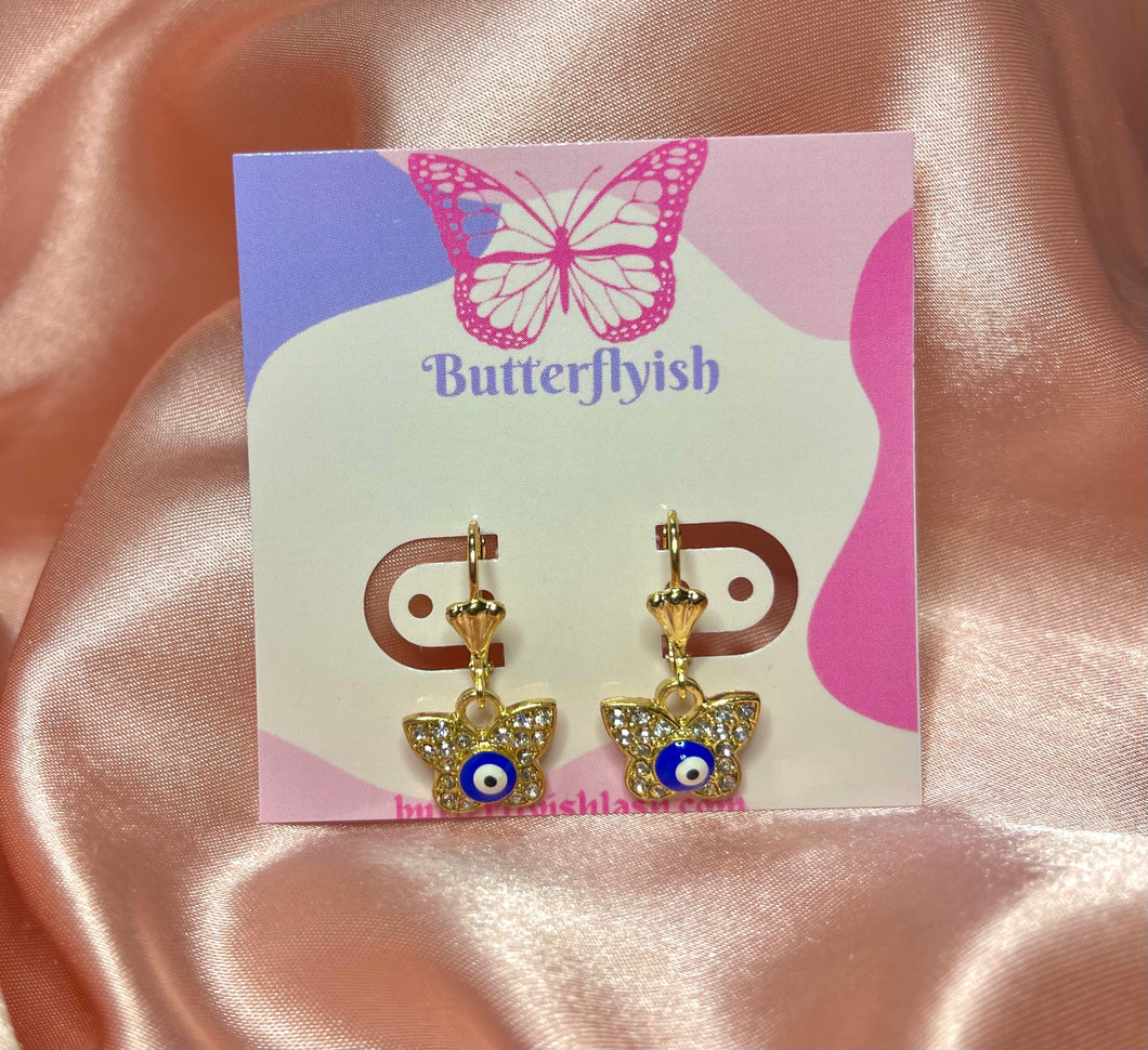 Butterfly Evil Eye Earrings 🧿